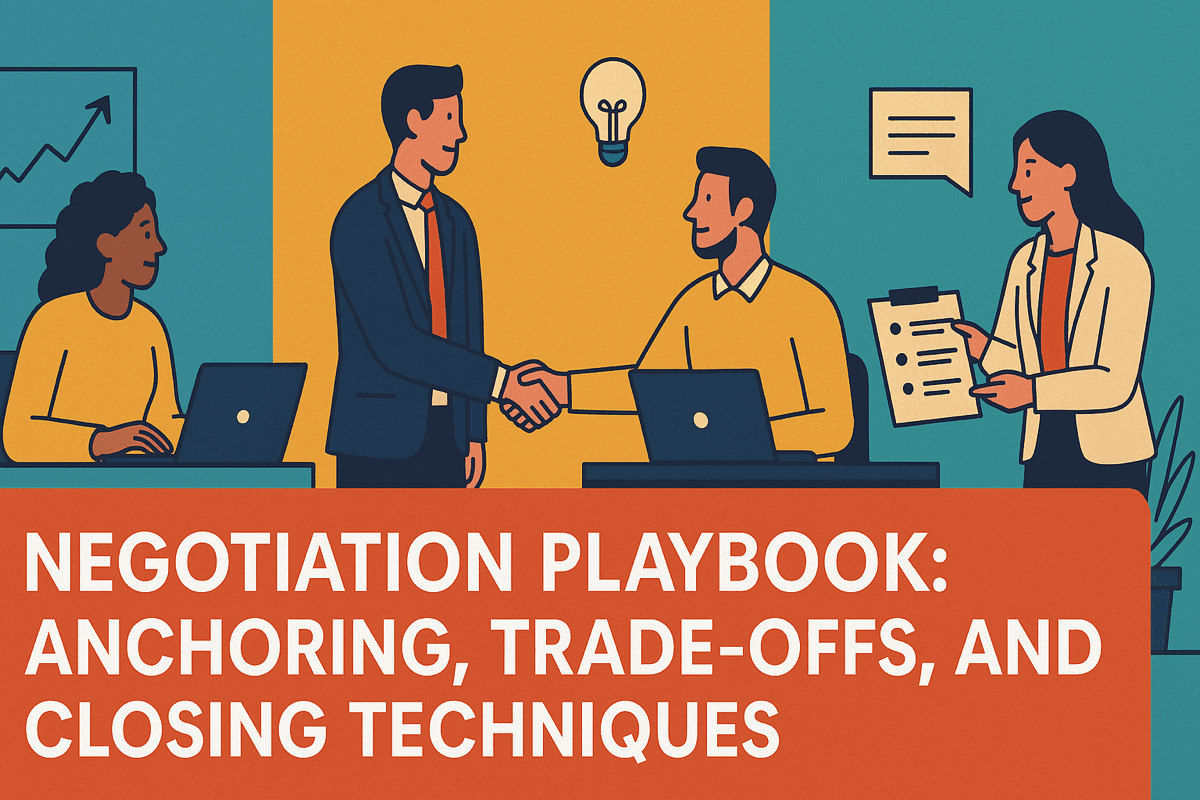 NEGOTIATION PLAYBOOK: ANCHORING, TRADE-OFFS, AND CLOSING TECHNIQUES